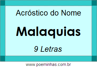 Acróstico de Malaquias