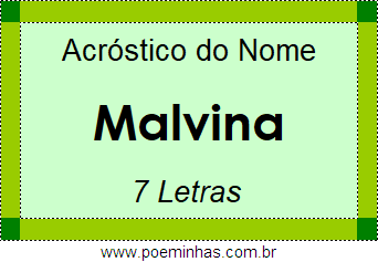 Acróstico de Malvina