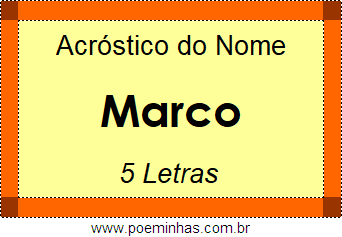 Acróstico de Marco