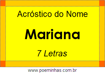 Acróstico de Mariana