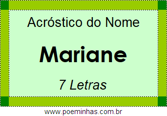 Acróstico de Mariane