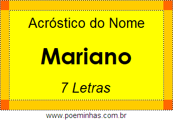 Acróstico de Mariano