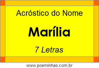 Acróstico de Marília