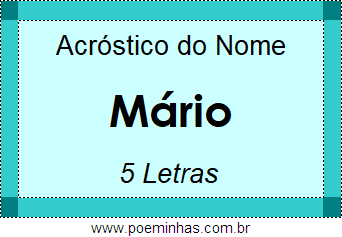 Acróstico de Mário