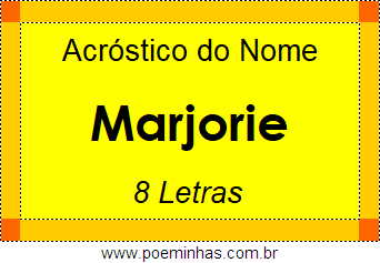 Acróstico de Marjorie