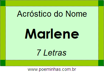 Acróstico de Marlene