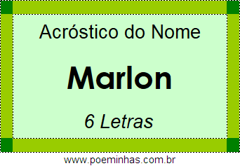 Acróstico de Marlon