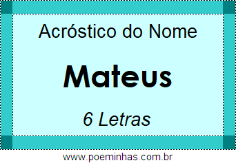 Acróstico de Mateus