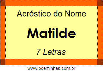 Acróstico de Matilde