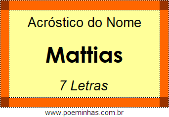 Acróstico de Mattias