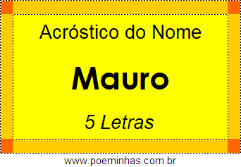 Acróstico de Mauro