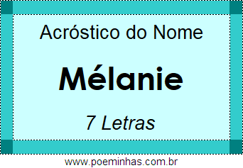 Acróstico de Mélanie