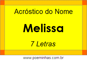 Acróstico de Melissa