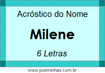 Acróstico de Milene