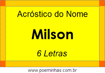 Acróstico de Milson