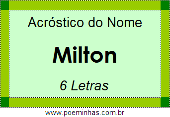 Acróstico de Milton