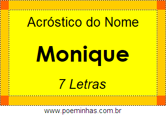 Acróstico de Monique