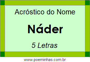 Acróstico de Náder