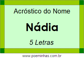 Acróstico de Nádia