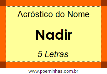 Acróstico de Nadir