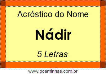 Acróstico de Nádir