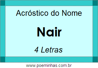 Acróstico de Nair