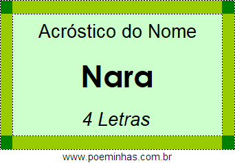 Acróstico de Nara