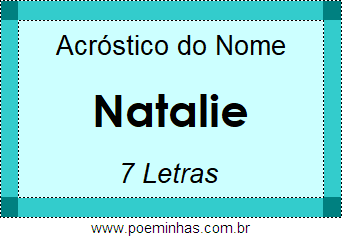 Acróstico de Natalie