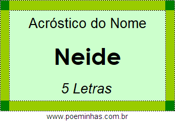 Acróstico de Neide