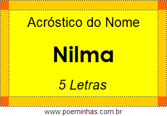 Acróstico de Nilma