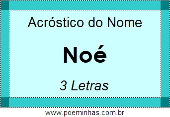 Acróstico de Noé