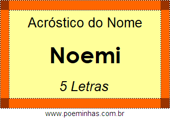 Acróstico de Noemi