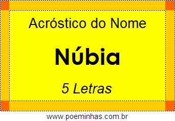 Acróstico de Núbia