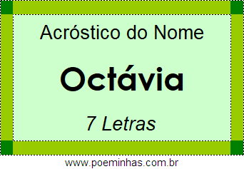 Acróstico de Octávia