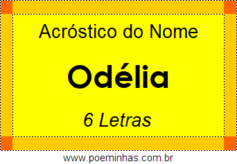 Acróstico de Odélia