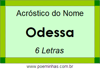 Acróstico de Odessa