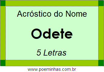 Acróstico de Odete