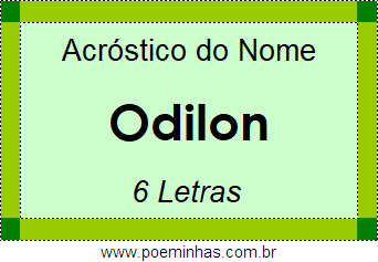 Acróstico de Odilon