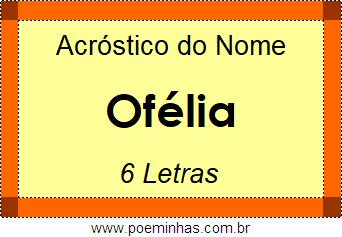 Acróstico de Ofélia