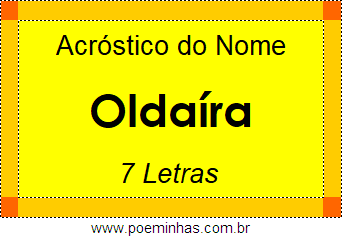 Acróstico de Oldaíra