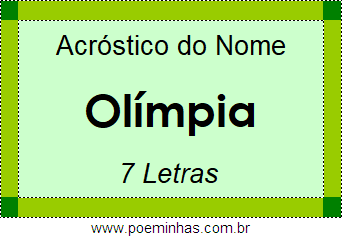 Acróstico de Olímpia