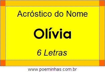 Acróstico de Olívia