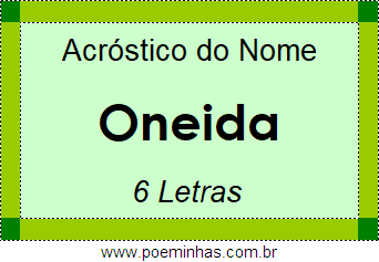 Acróstico de Oneida