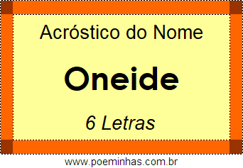 Acróstico de Oneide