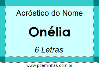 Acróstico de Onélia