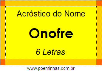 Acróstico de Onofre