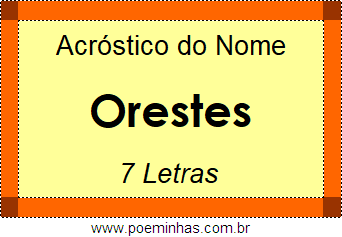 Acróstico de Orestes