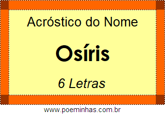 Acróstico de Osíris