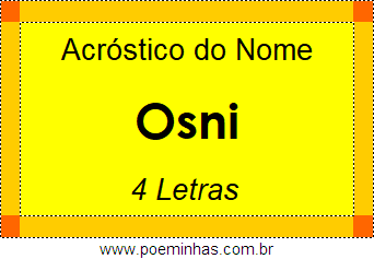 Acróstico de Osni