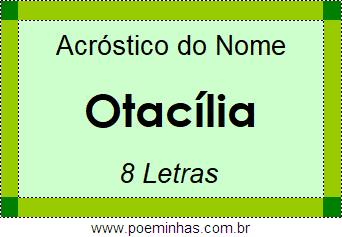 Acróstico de Otacília